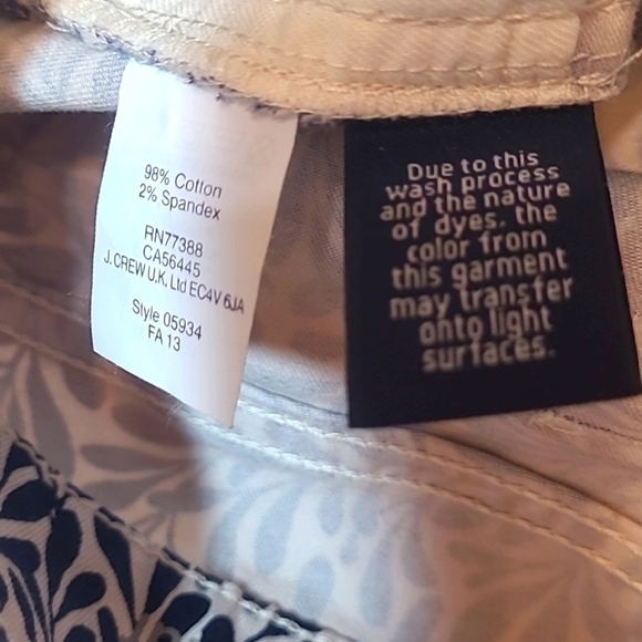 J.Crew Toothpick Skinny Jeans Fern Print Blue White Mid-Rise Womens Size 27 / 4 - Picture 7 of 16